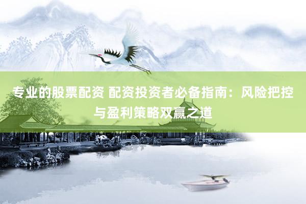 专业的股票配资 配资投资者必备指南：风险把控与盈利策略双赢之道