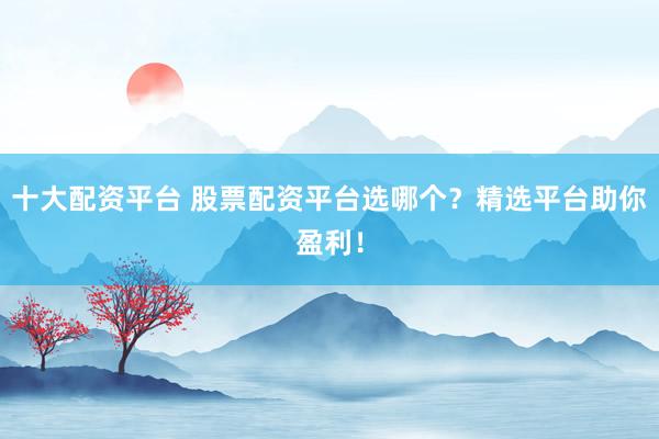 十大配资平台 股票配资平台选哪个？精选平台助你盈利！
