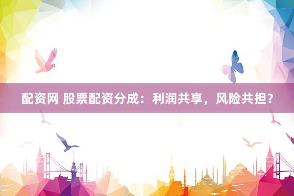 配资网 股票配资分成：利润共享，风险共担？