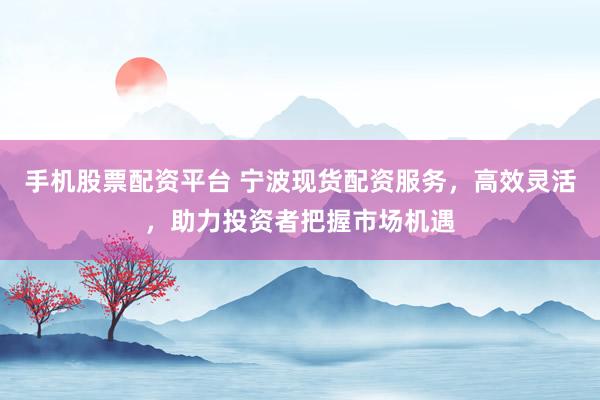 手机股票配资平台 宁波现货配资服务，高效灵活，助力投资者把握市场机遇