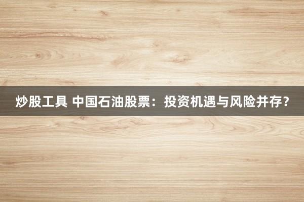 炒股工具 中国石油股票:投资机遇与风险并存?