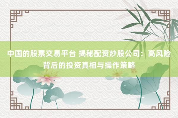 中国的股票交易平台 揭秘配资炒股公司：高风险背后的投资真相与操作策略
