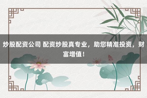 炒股配资公司 配资炒股真专业，助您精准投资，财富增值！