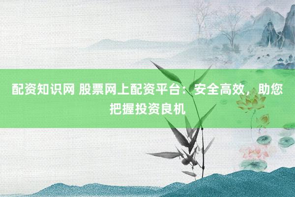 配资知识网 股票网上配资平台：安全高效，助您把握投资良机