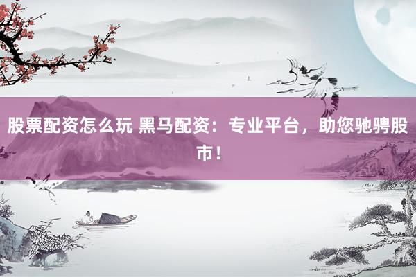 股票配资怎么玩 黑马配资：专业平台，助您驰骋股市！