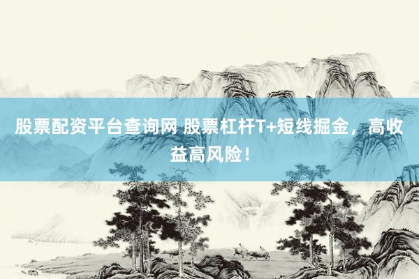 股票配资平台查询网 股票杠杆T+短线掘金，高收益高风险！